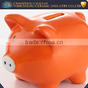 Hotsale Ceramic Piggy Coin Bank in Orange thumbnail-2