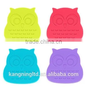Owl Shaped Silicone Waterproof Heat Resistant Table Mat&silicone Baking Mat*silicone Coaster&silicone Placemat thumbnail-3