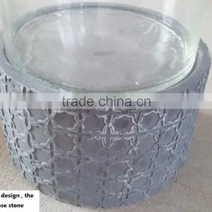 Decorative Cement Fake Stone Candle Holder thumbnail-1