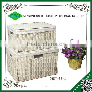 Woven Paper Rope Storage Bins thumbnail-2