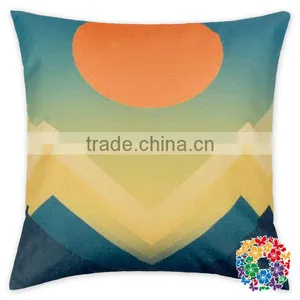 Flower Print Cushion Cover For Chair 17.3*17.3 Inches Decoration Hemp Pillow Cover thumbnail-2