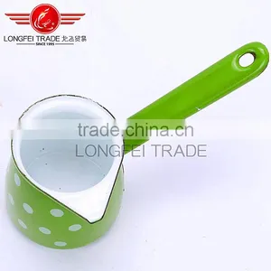 OEM Enamel Ceramic Coffee Jug Coffee Pot Coffee Warmer With Long Handle thumbnail-5