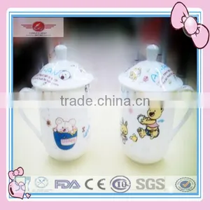 Bone-china Custom Decal Ceramic Porcelain Mug/Cup With Lid thumbnail-1