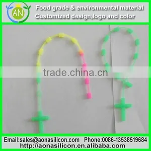 Beautiful Color Silicone Jesus Cross Necklac thumbnail-1