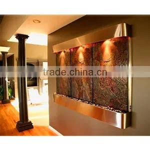 Wall Mouted Stone Waterfall Fountain China Home Decor Wholesale thumbnail-1