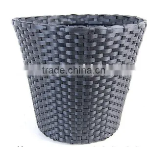 PE Rattan Woven Round Basket Flower Planter Flower Pots thumbnail-1