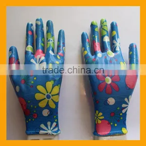 EN388 4121 Polyester and Spandex Coated Smooth Nitrile Gloves thumbnail-1