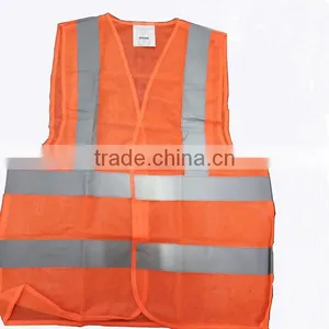 Orange Road Maintenance Worker Reflective Safety Vest thumbnail-2