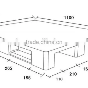 Logistic Plastic Three Runner Net Face Plastic Pallet thumbnail-2