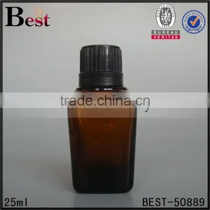 25ml Flat Amber Glass Bottle Wholesale Essential Oil Flat Amber Glass Bottle thumbnail-1