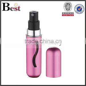 2017 Hot New Products Cosmetic 10ml Small Porket Glass Perfume Bottle Luxury Golden Aluminum Cover Square Spray Bottle Perfume thumbnail-6