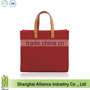 Simple Woolen Felt Tote Bag With Genuine Leather for Women (TM-FT009) thumbnail-1