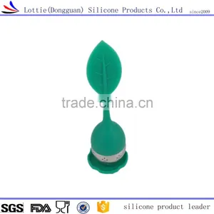 2016 Hot Selling Fashion Eco-friendly Non-toxic Heat-resisting Leaf Shape Silicone Tea Infuser,custom Silicone Tea Infuser. thumbnail-3