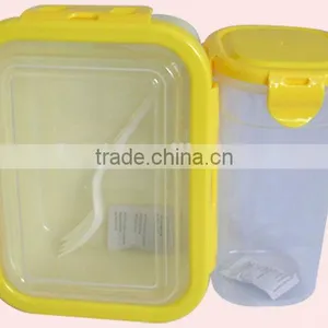 Food Grade Plastic Microwaveable Lunch Box and Water Bottle Set thumbnail-5