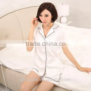 100% Cotton Sexy Pajamas for Women Fabric for Pajamas Short Sleeve Women Pajamas thumbnail-4