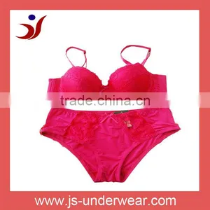 Luxury Red Sexy & Fancy Bra and Panty Sets With High Quality Lace Design (accept OEM) thumbnail-1
