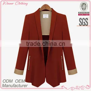 2015 New Model Ladies Elegant Good Quality Classic Look Office Wear Workwear Half Sleeve Formal Jacket thumbnail-1