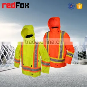 High Visibility Reflective Safety Pvc Raincoat thumbnail-5
