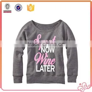 Hot Fashion Custom New Style Ladies Long Sleeve Top Grey Color T Shirts Wholesale thumbnail-1