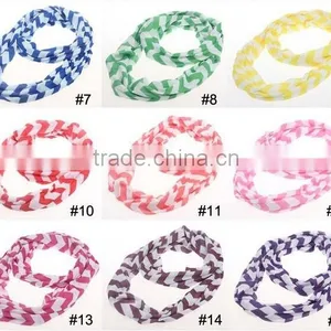 Top Quality Fashion New Design Hijab Infinity Chevron Knitted Silk Scarf thumbnail-3