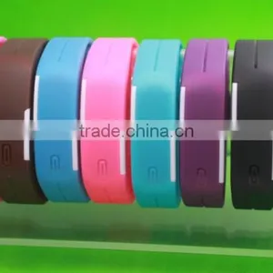 HOT Sports Bracelet LED Watch 2015 Sport Watch Fashion Digital Watch Date Time Men Wristwatch Waterproof Colorful Rubber Band thumbnail-1