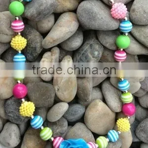 Rainbow Girls Chunky Necklace, Girls Bubblegum Chunky Necklace, Girls Chunky Bubble Gum Bead Necklace,Chunky Bead Necklace thumbnail-1