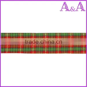 Good Quality Wired Fancy Decorative Christmas Ribbon thumbnail-1