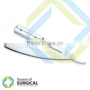 Nice Stainless Steel Barber Straight | Duarable White Steel Handle High Quality Razor B-SR-15 thumbnail-1