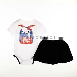 2016 Summer 2pcs Navy Style Miniskirt Jumpsuit Baby Girl Romper thumbnail-4