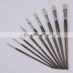 High Quality Bristle Painting Brush With Short Wooden Handle thumbnail-3