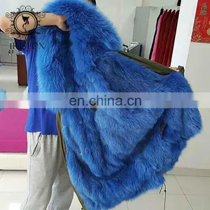 Selling Real Fox Fur Hooded Parka Fur Jacke Fuchs for Men thumbnail-6