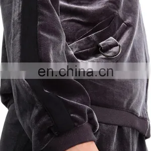 2017 Spring Autumn Women Velvet Bomber Jacket Wholesale thumbnail-4