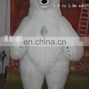 New Arrival!!HI CE 2-3 Meters Inflatable Polar Mascot Costume for Adults,inflatable Bear Mascot Costume With Plush Hair thumbnail-2