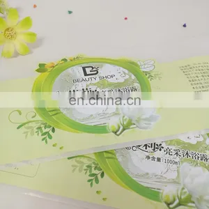 Colorful Logo Custom Shape 1000ml Adhesive Sticker Label PVC Sticker for Shampoo Packaging thumbnail-3