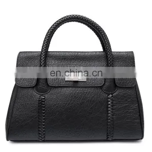 New Weave Genuine Leather Fashion Leisure Cow Leather Handbag for Ladies thumbnail-5