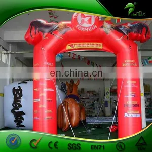 Red Customized Inflatable Arch / Cheap Advertising Decorations Inflatable Arch / Inflatable Finish Line Arch thumbnail-3