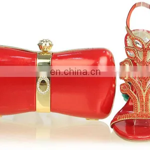 Red Color Bridal Shoes China thumbnail-1