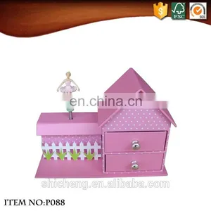 China Factory a Dancing Ballerina Gift & Craft House Shape Music Box thumbnail-2