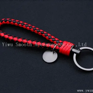Fashion Color Woven Rope Key Chain Steel Ring Pendant Bag thumbnail-5