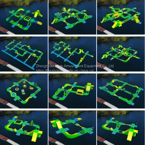 Custom 0.9MM PVC Material Open Sea Water Sports Park,Inflatable Water Obstacle Park For Sale thumbnail-2