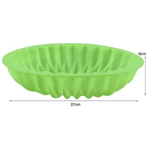 Free Sample Food Grade Heat Resistant Nontoxic Silicone Mousse Cake Friandises Pudding Baking Mold Tool Round Shape thumbnail-1