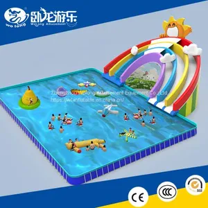 Used Water Park Slide Inflatable Water Park Slides for Sale thumbnail-1