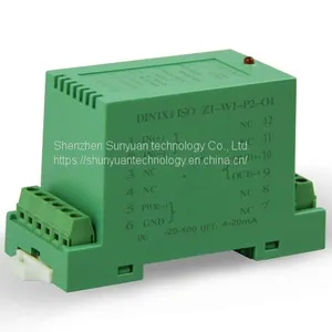 DIN Rail-Mounted PT100 to 4-20mA Thermal Resistance Isolation Transmitter thumbnail-1