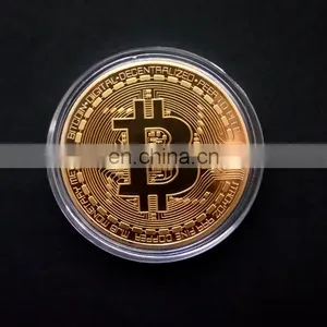 Cheap Wholesale Custom Metal Zinc Alloy Engraved Logo Gold Brass Plated Souvenir Commemorative Challenge Bitcoin Coin thumbnail-3