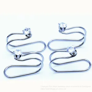 Amazon Hot Diamond Ear Clip Without Pierced Ears Can Also Wear Foreign Trade Earrings Wholesale Manufacturers. thumbnail-5