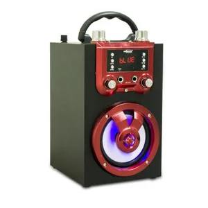 New Arrival Wooden Portable Karaoke Player Outdoor Wireless Blue Tooth Mobile Phone Speaker Christmas Gift thumbnail-3