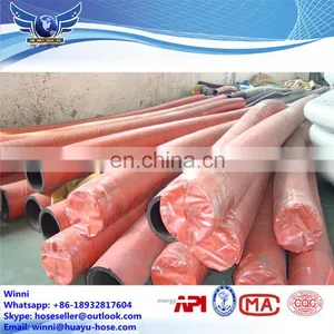 8 Inch Wire Spiral Heavy Duty Water Oil Cement Mud Suction Rubber Hoses With Flange thumbnail-2