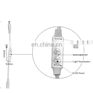 DC12V Mini 3 Keys Single Color LED Controller Brightness Dimmer for Led Lights thumbnail-2