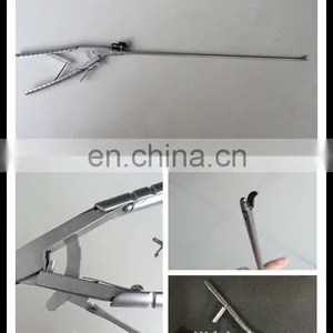 Reusable Laparoscopic Needle Holder Left Curved Right Curved Tip V Style Handle thumbnail-5