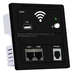 300Mbps Indoor Wireless Wall AP WiFi Router AC100V 240V 802.3af POE Power Access Point With USB Charging Phone RJ11 RJ45 On-off thumbnail-4